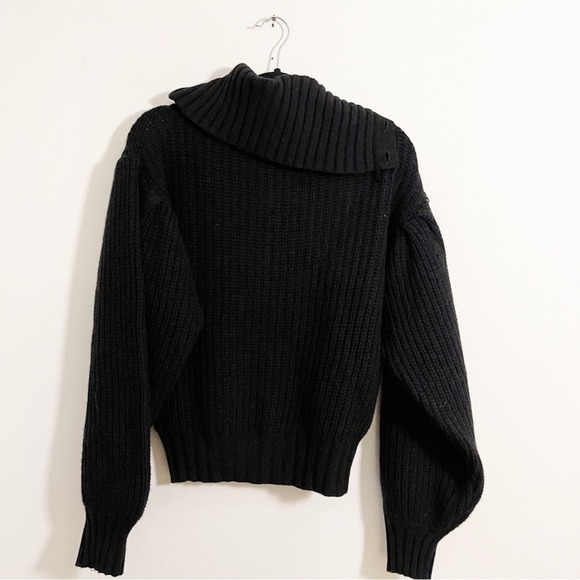 Something Navy‎ NavyBlue Chunky Cardigan with Collar Oversized size XS - Picture 2 of 6
